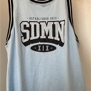 SDMN clothing baby blue Tank Top Sidemen YouTubers basketball